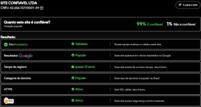 Site verificado e verdadeiro:a188com